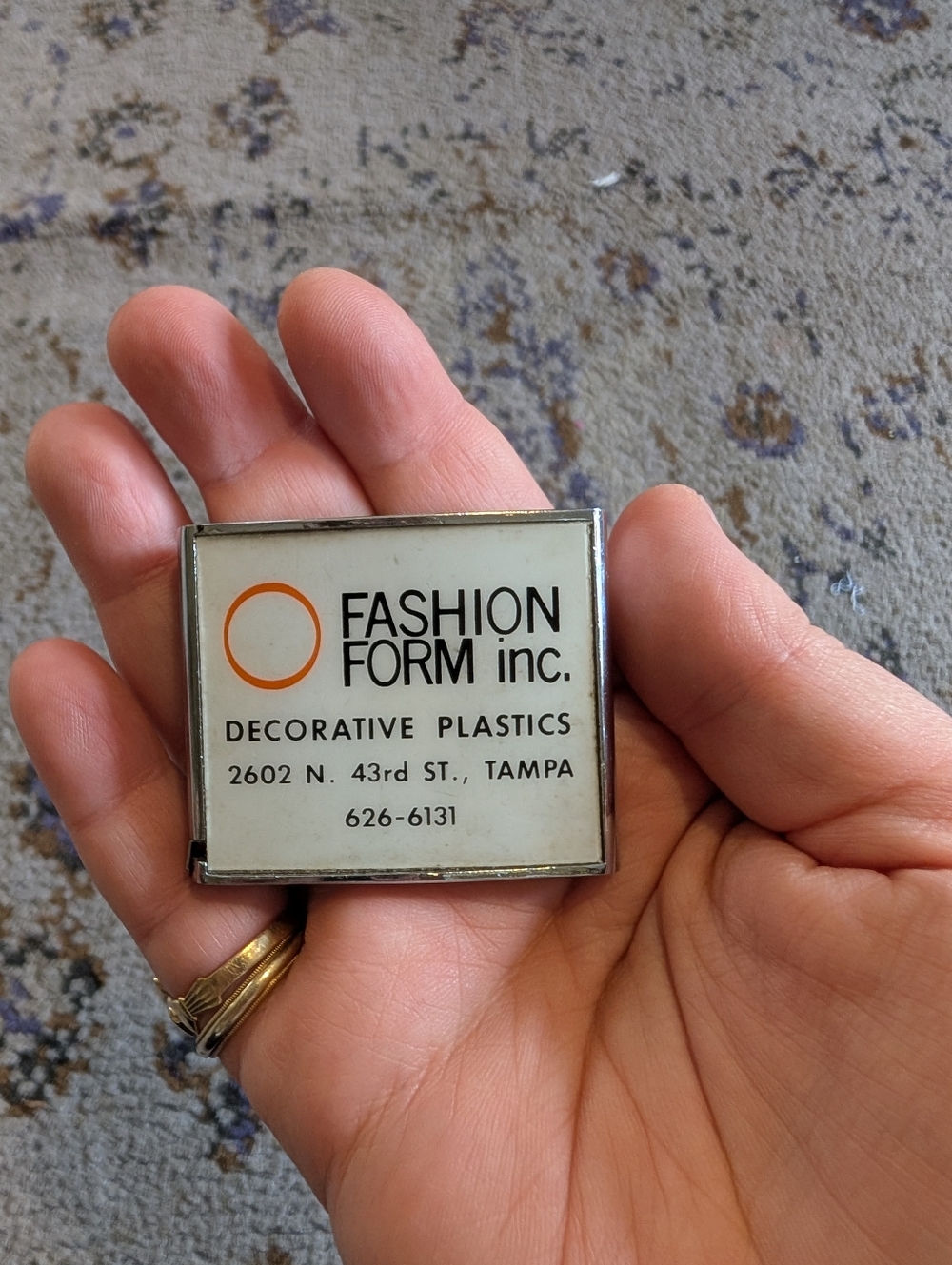 Vintage Fashion Forms Inc Advertising‎ Mini Pocket Measuring Tape Retractable